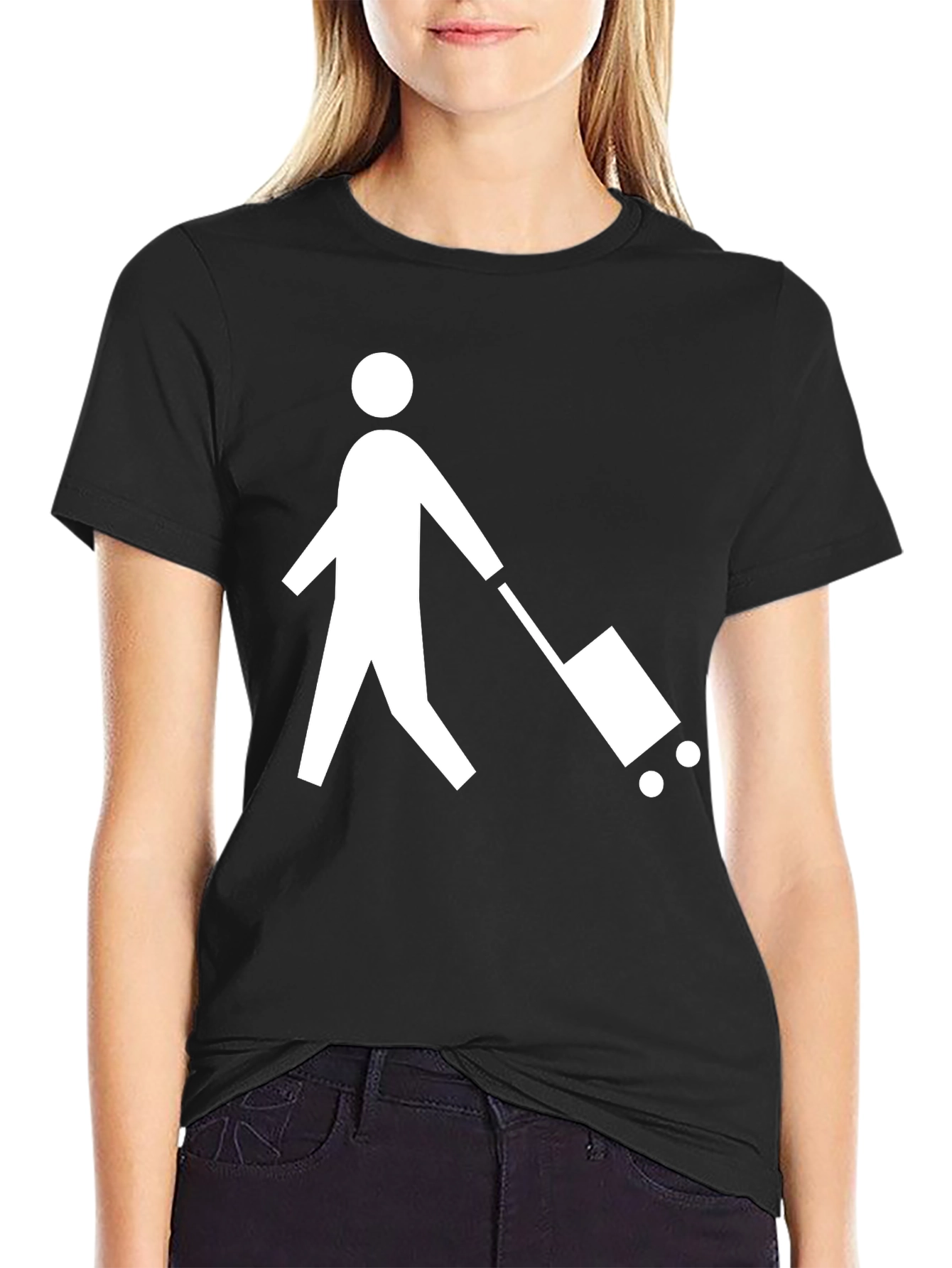 Traveler Graphic Tee - Black Cotton Blend
