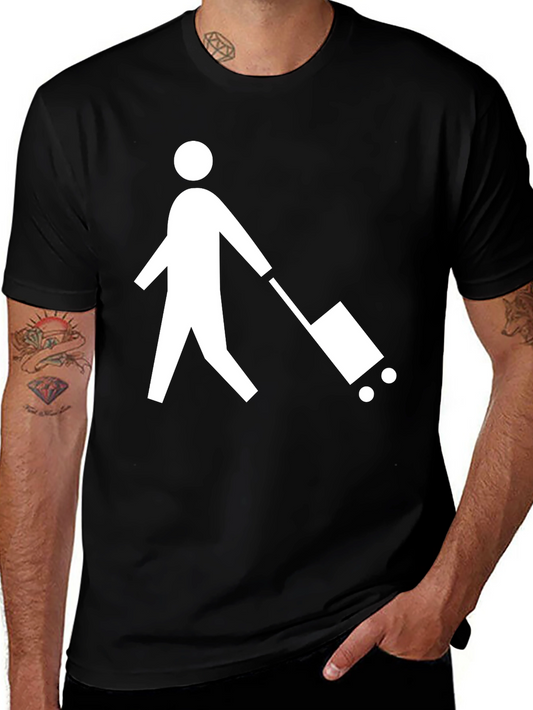 Traveler Graphic Tee - Black Cotton Blend