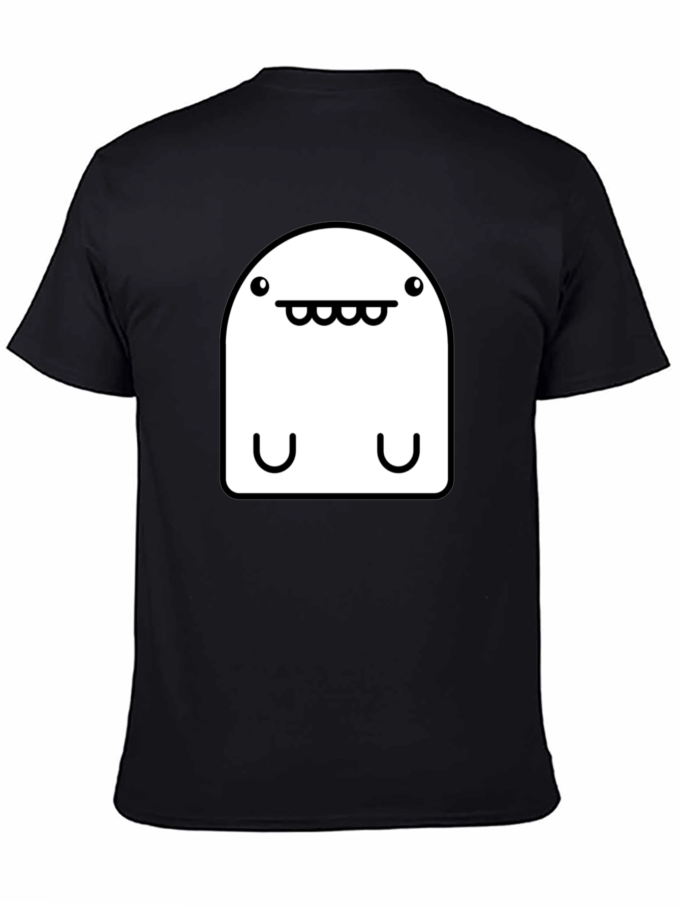 Funny Monster Graphic T-Shirt - Black