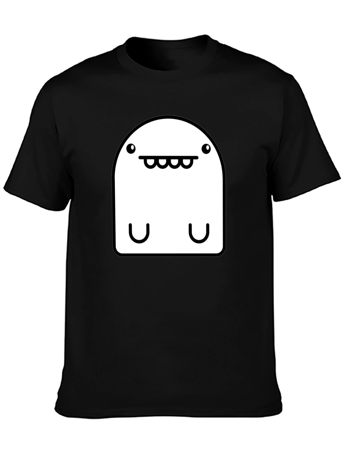 Funny Monster Graphic T-Shirt - Black