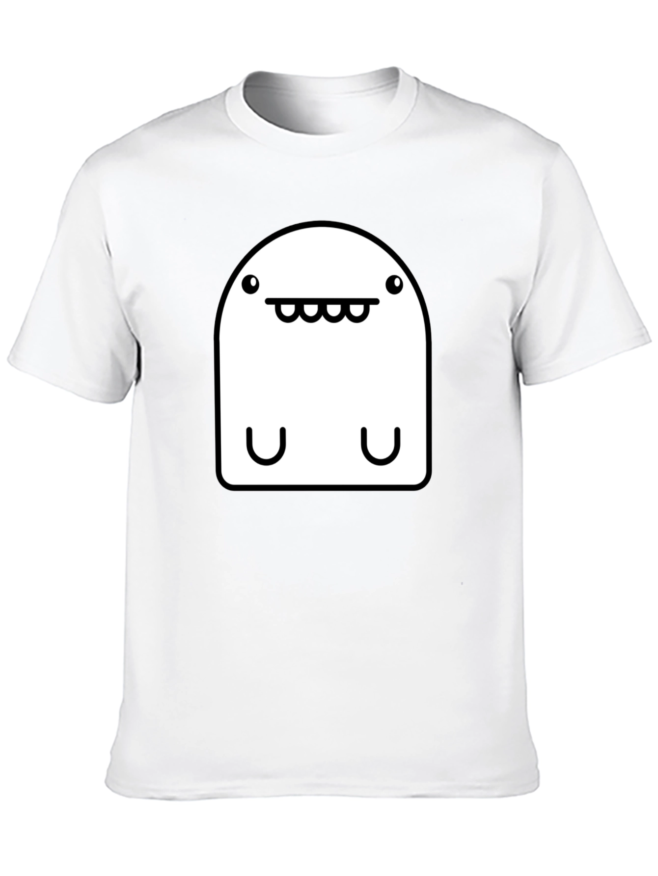 Funny Monster Graphic T-Shirt - Black