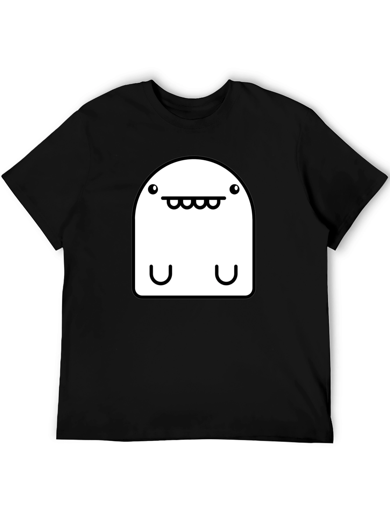 Funny Monster Graphic T-Shirt - Black