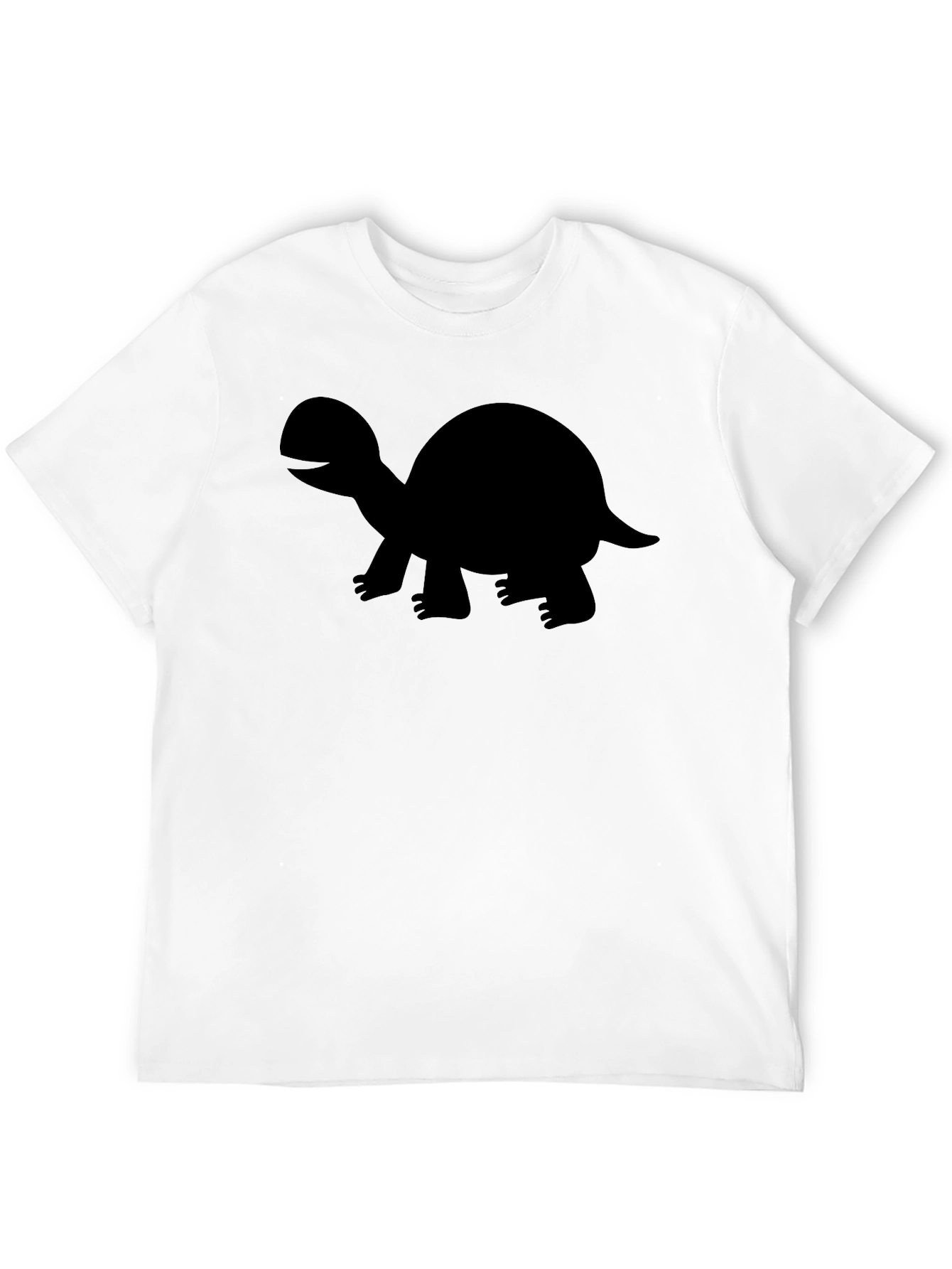 Turtle Graphic Tee - Black Cotton Blend T-Shirt