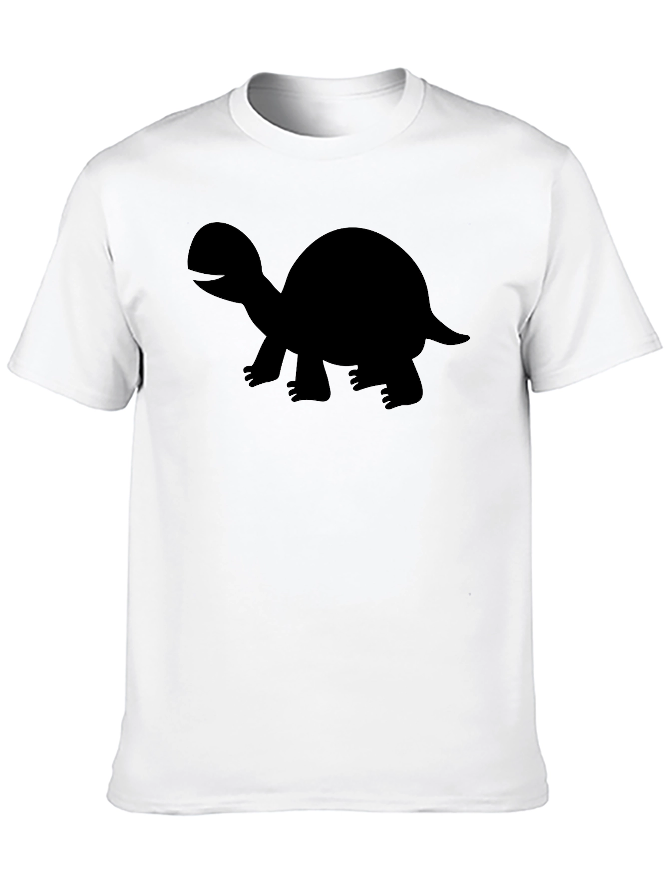 Turtle Graphic Tee - Black Cotton Blend T-Shirt