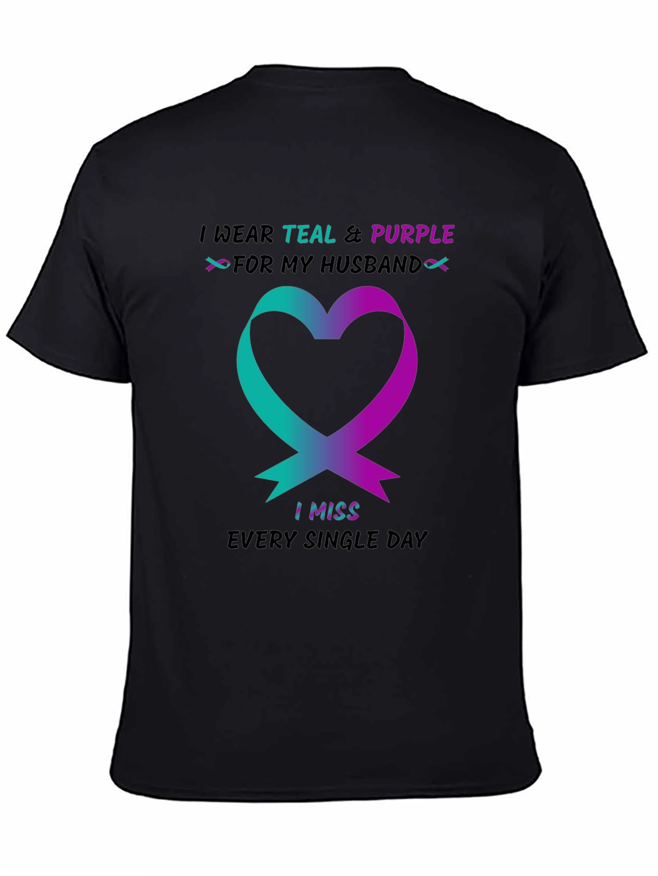 Teal & Purple Husband Remembrance T-Shirt