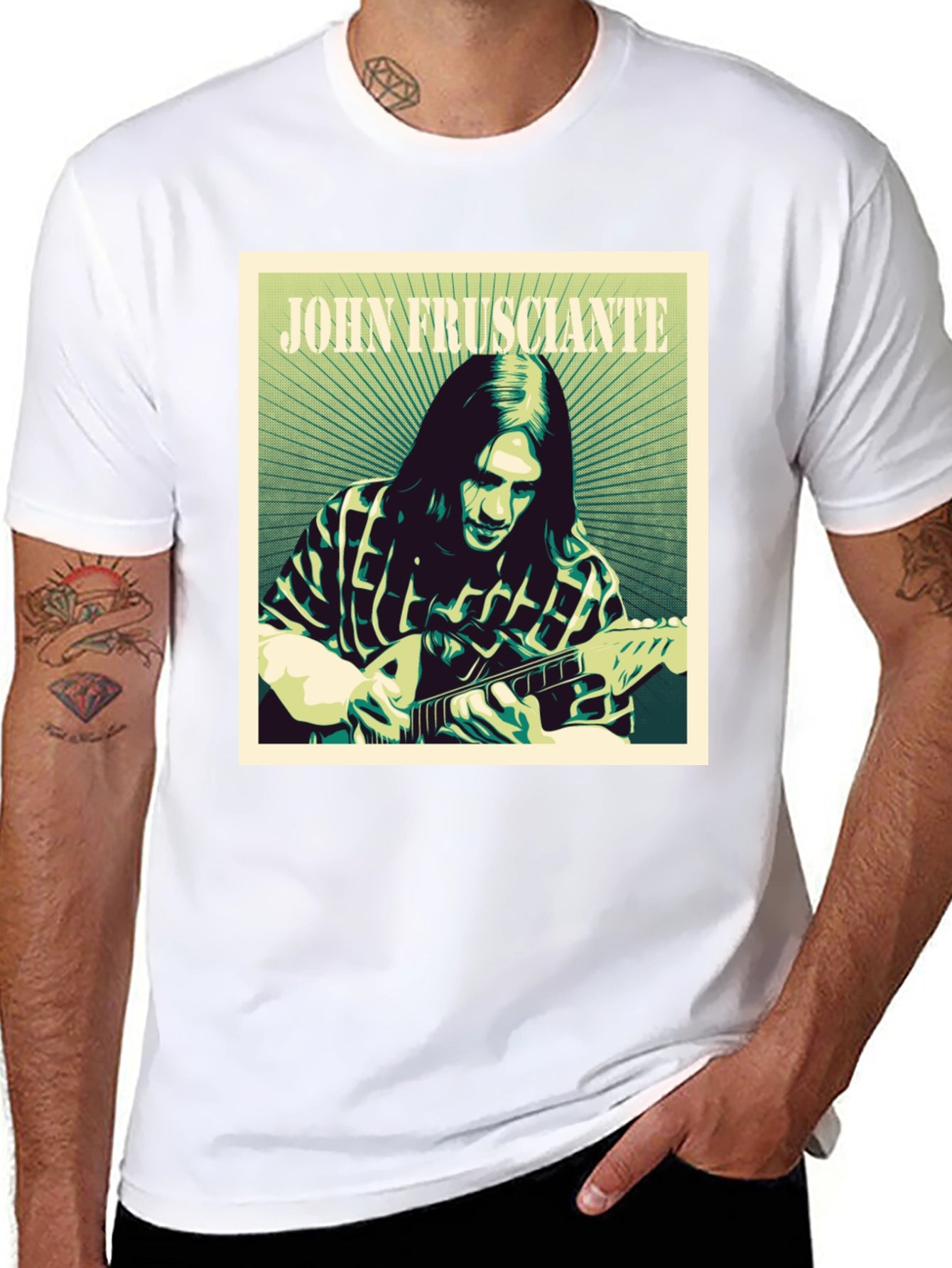 John Frusciante Graphic Tee - Classic Rock Guitarist T-Shirt