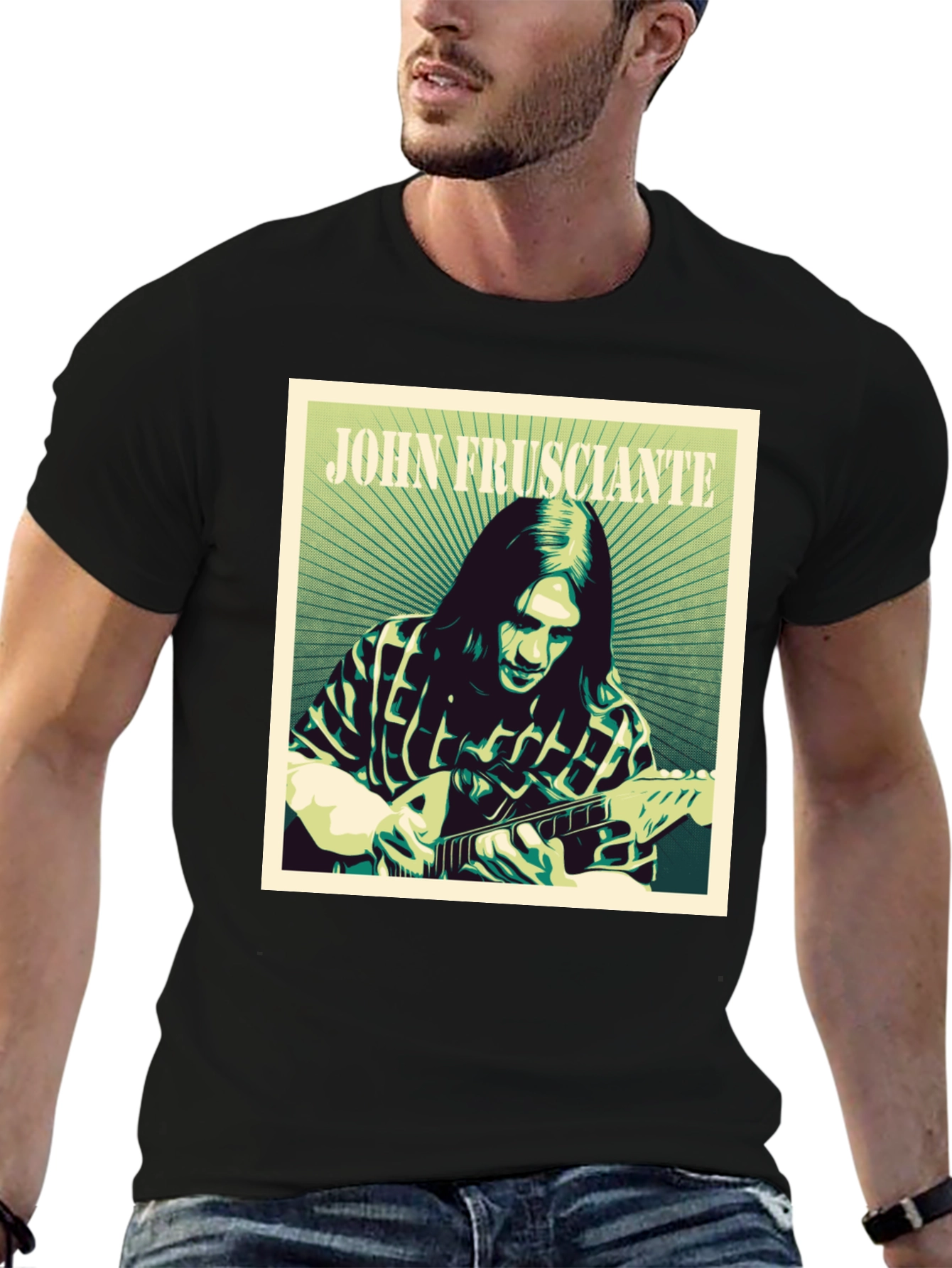 John Frusciante Graphic Tee - Classic Rock Guitarist T-Shirt