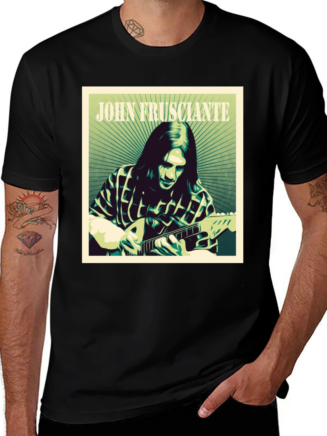 John Frusciante Graphic Tee - Classic Rock Guitarist T-Shirt