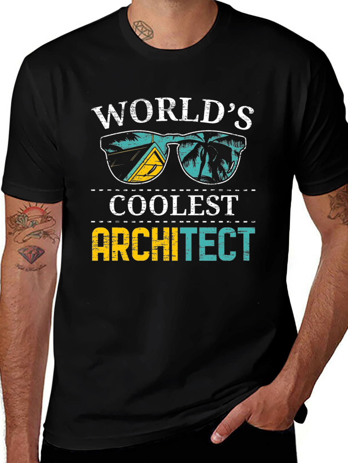 Worlds Coolest Architect Graphic T-Shirt