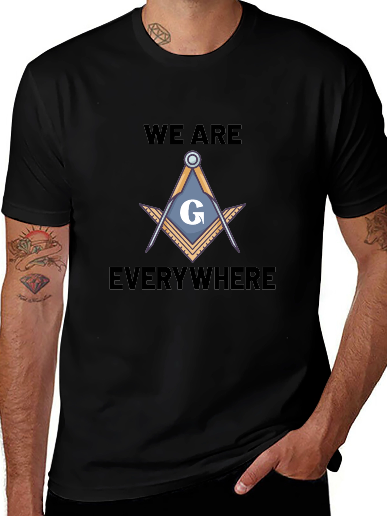 Masonic Symbol T-Shirt - We Are Everywhere Design