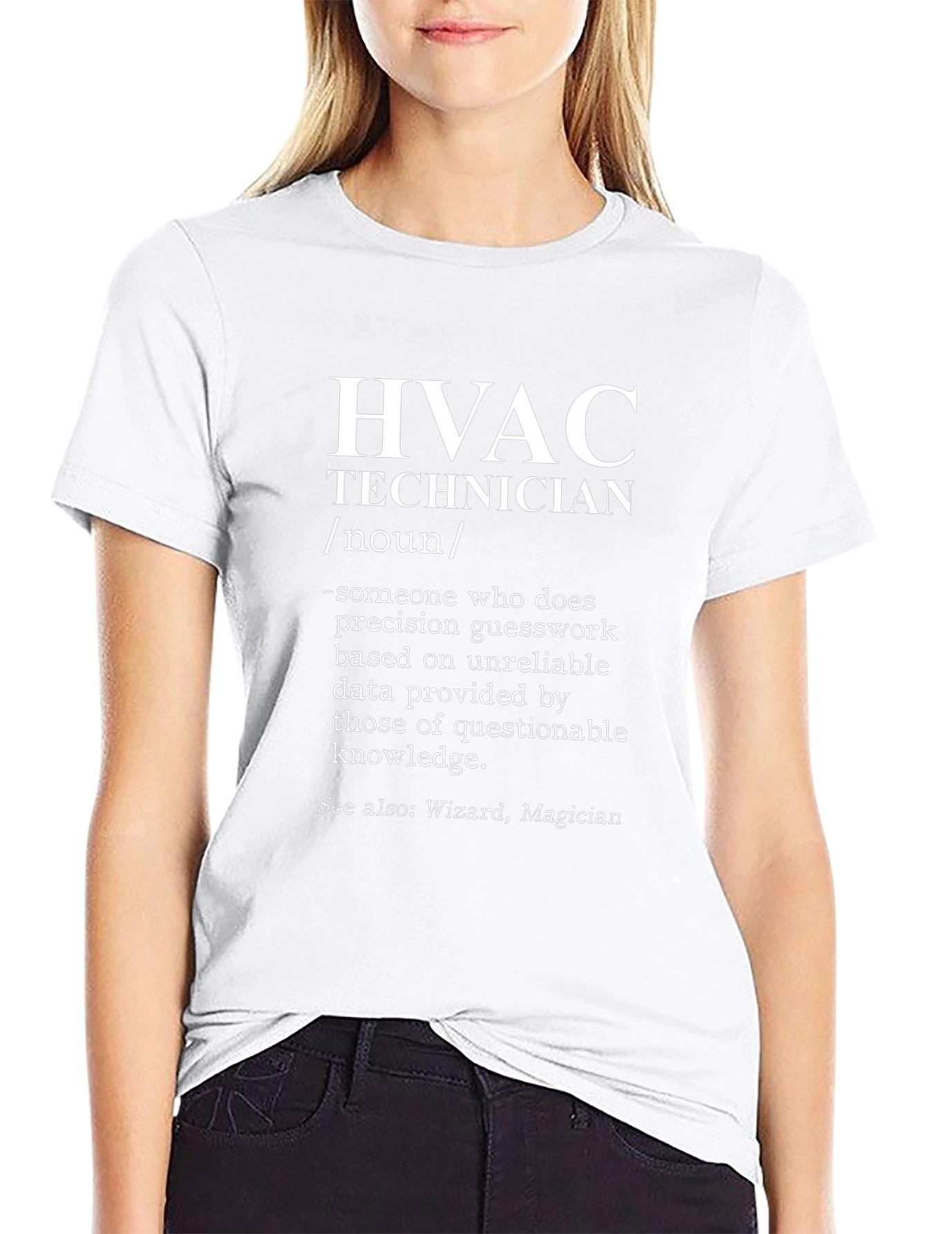 HVAC Technician Definition Black T-Shirt