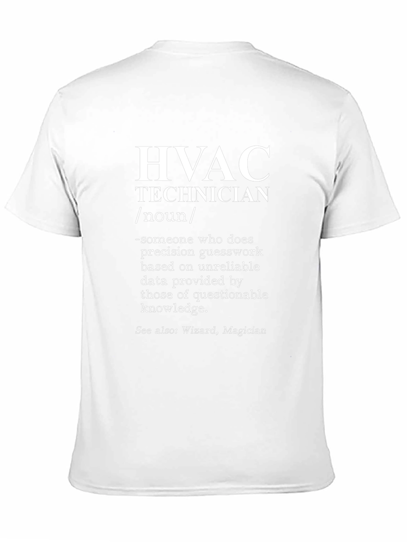 HVAC Technician Definition Black T-Shirt