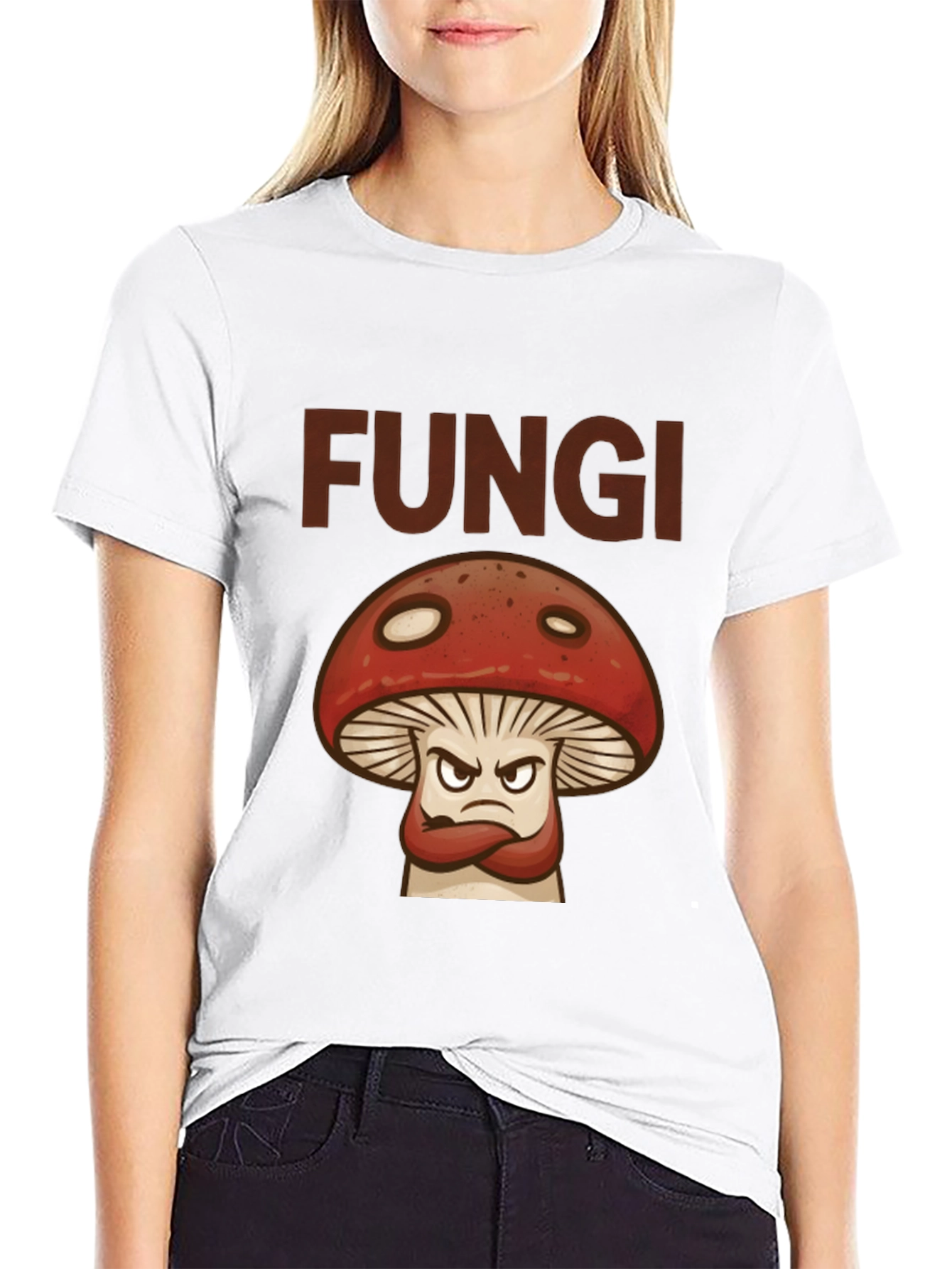 Fungi Angry Mushroom Graphic T-Shirt