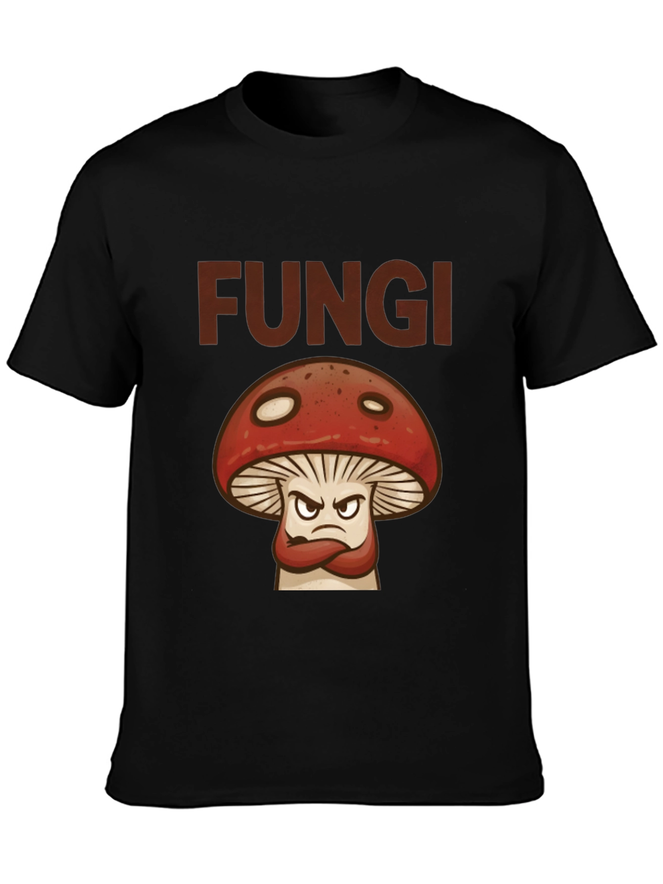 Fungi Angry Mushroom Graphic T-Shirt
