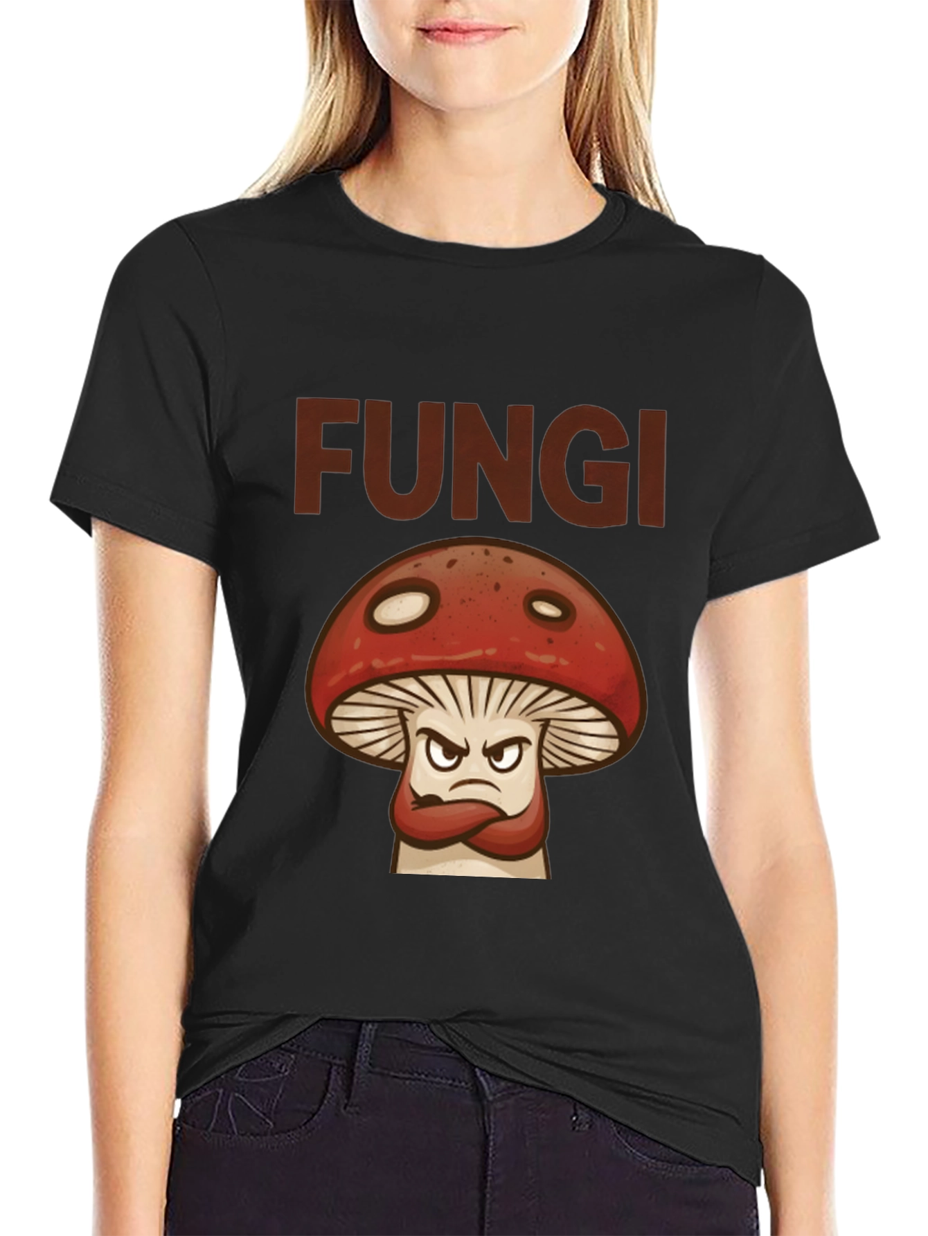 Fungi Angry Mushroom Graphic T-Shirt