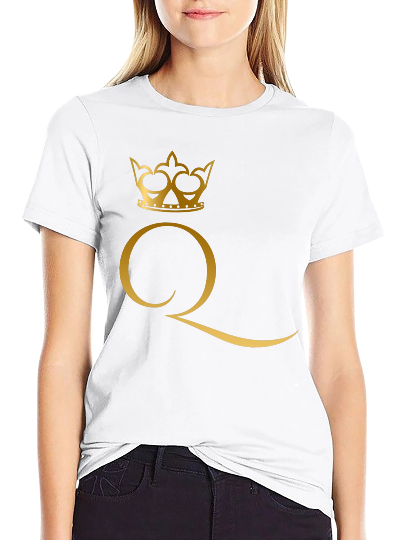 Queen Crown Graphic Black T-Shirt