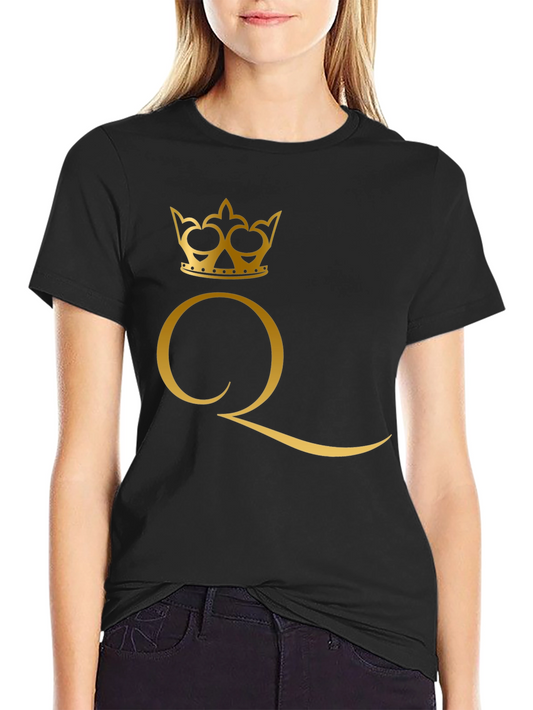 Queen Crown Graphic Black T-Shirt