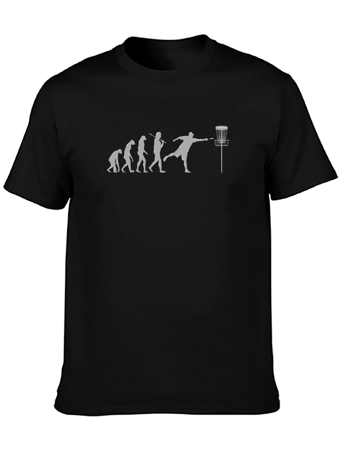 Disc Golf Evolution Black T-Shirt