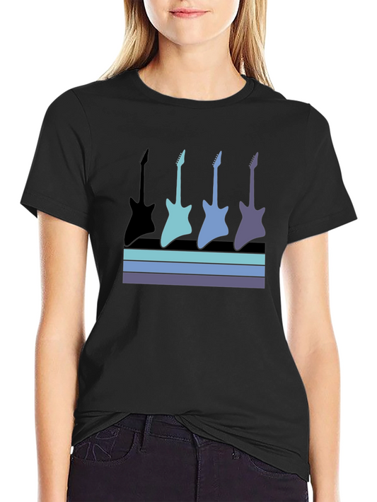 Retro Guitar Graphic T-Shirt