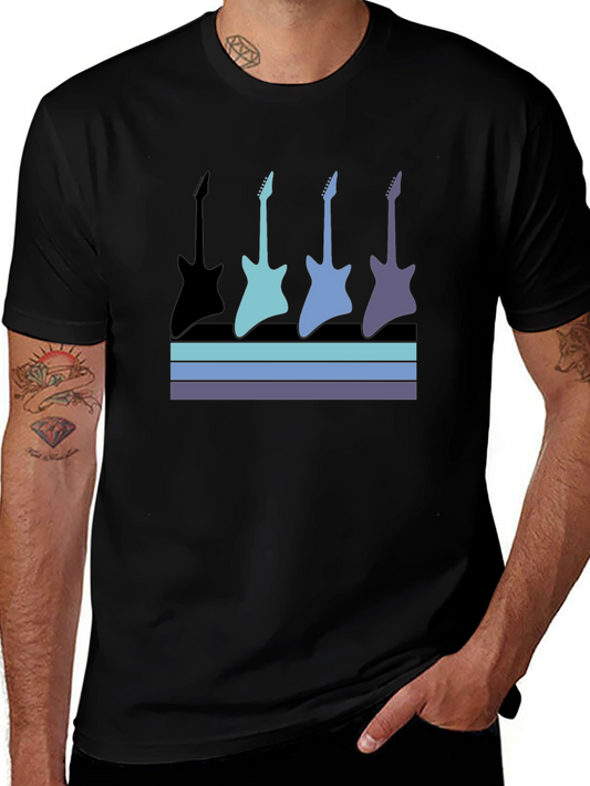 Retro Guitar Graphic T-Shirt