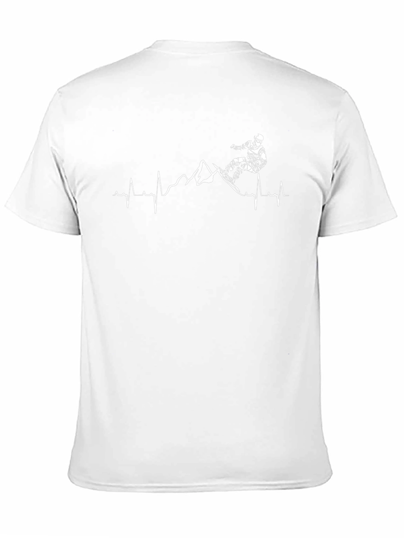 Mountain Biker Heartbeat T-Shirt - Black