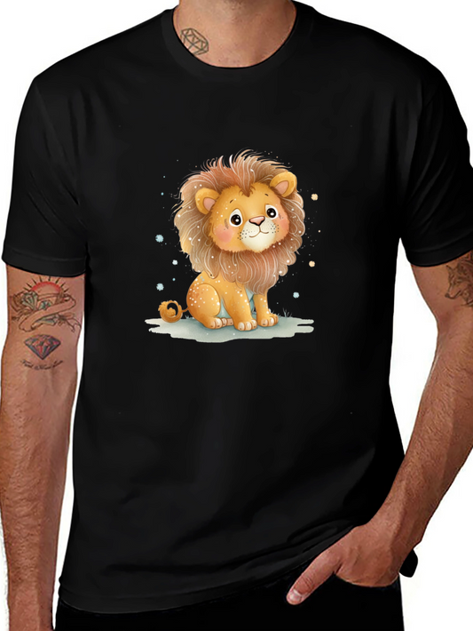 Cute Lion Graphic Tee - Unisex Cotton Shirt