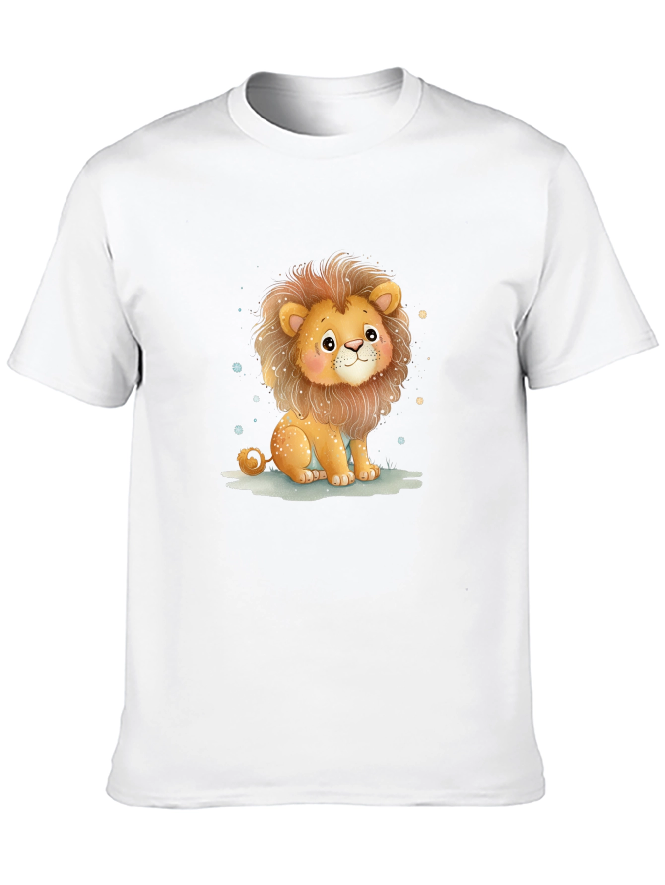 Cute Lion Graphic Tee - Unisex Cotton Shirt