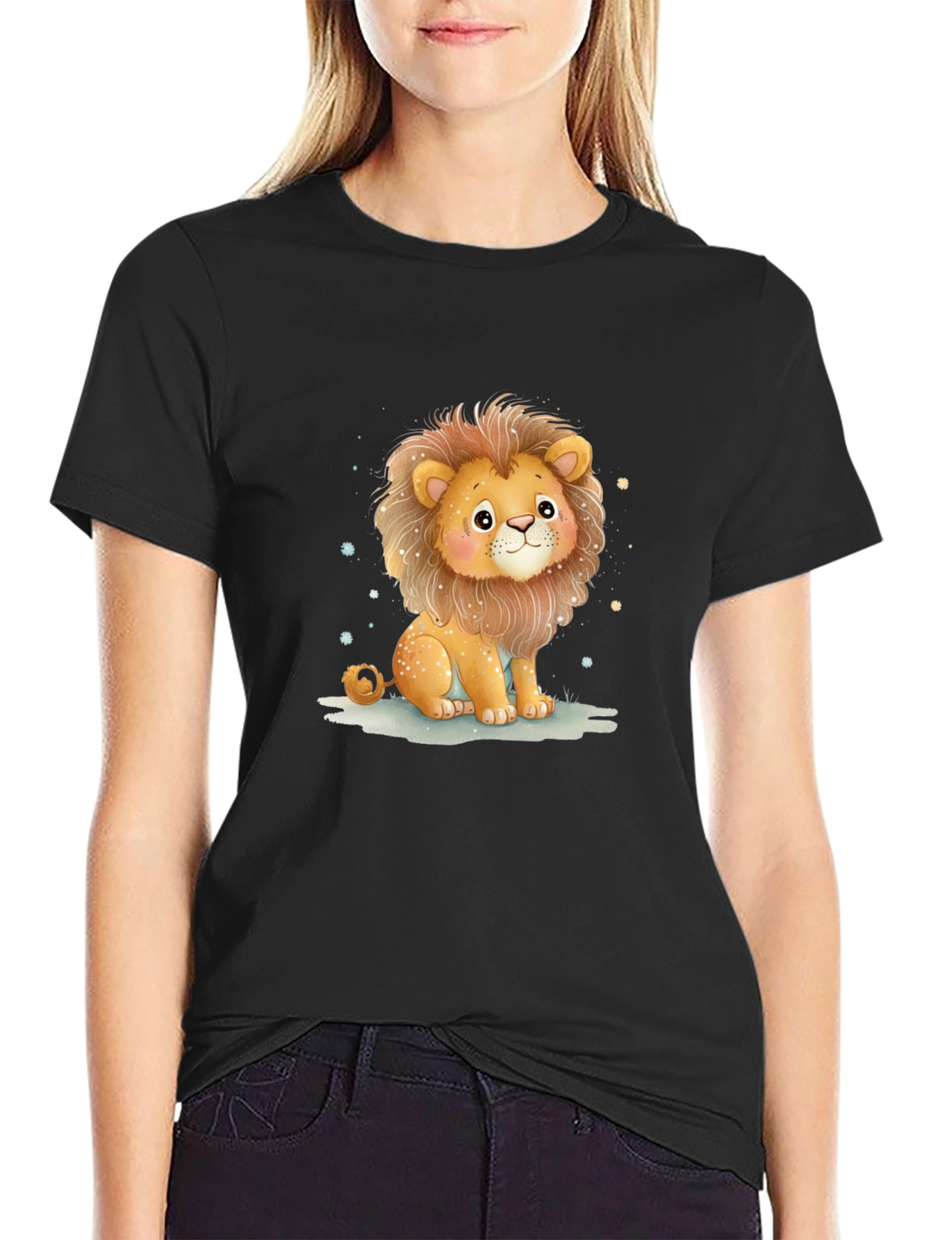 Cute Lion Graphic Tee - Unisex Cotton Shirt