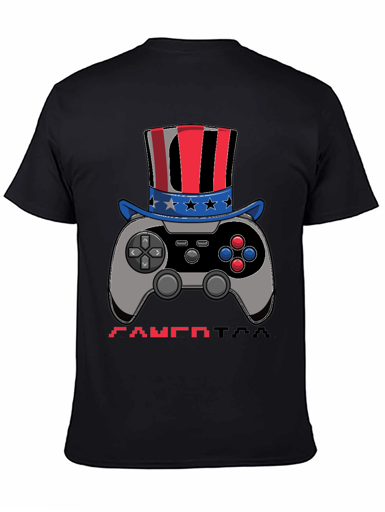 Patriotic Gamer Tee: Controller with American Hat