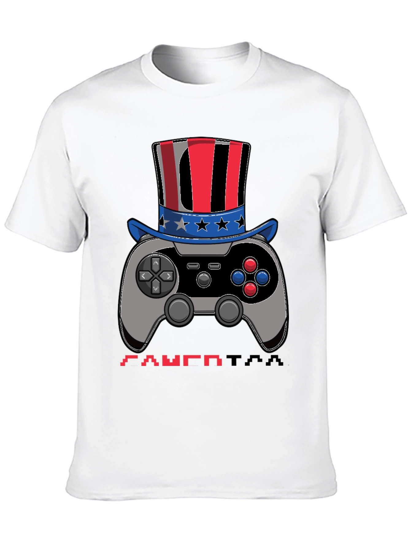 Patriotic Gamer Tee: Controller with American Hat