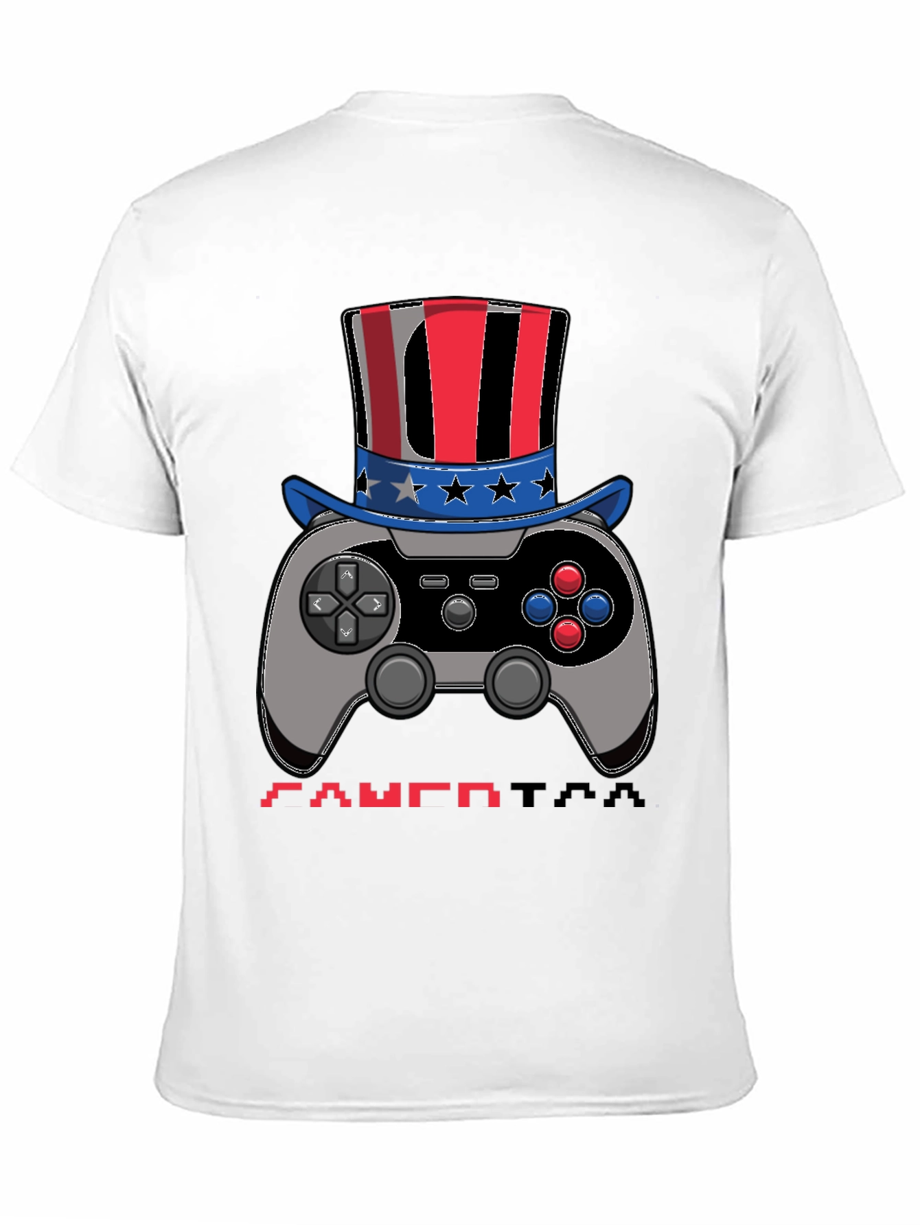 Patriotic Gamer Tee: Controller with American Hat