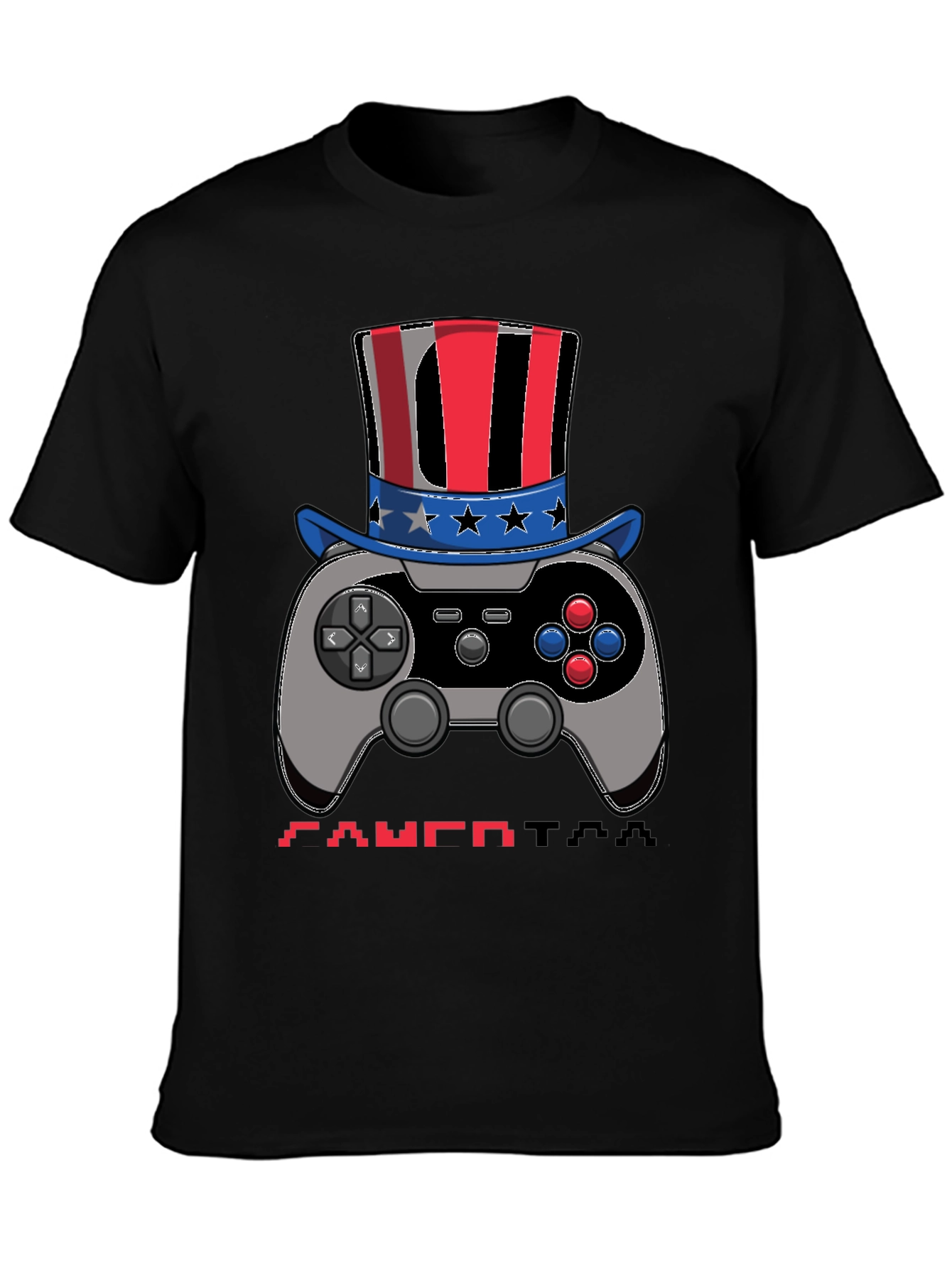 Patriotic Gamer Tee: Controller with American Hat