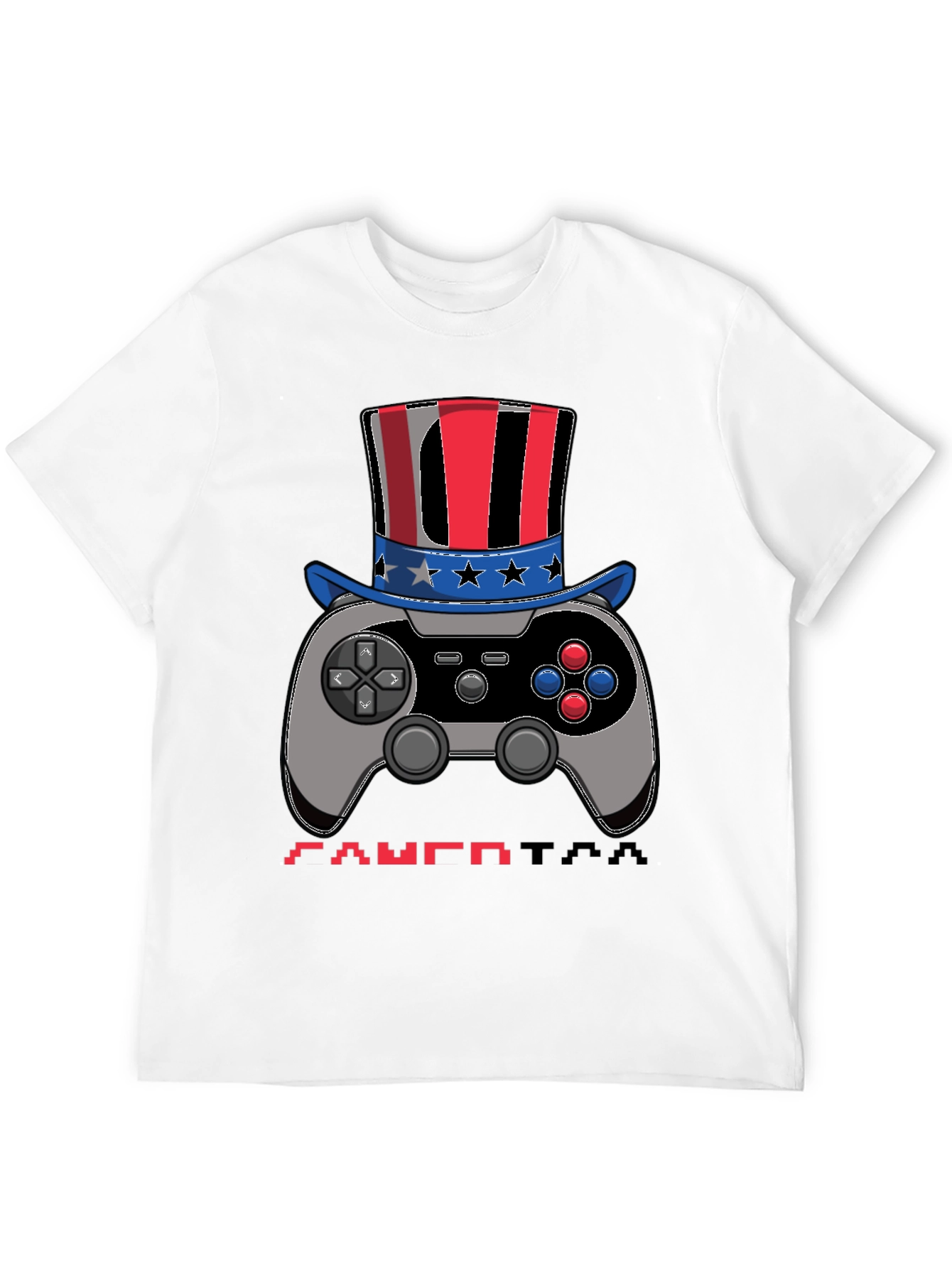 Patriotic Gamer Tee: Controller with American Hat