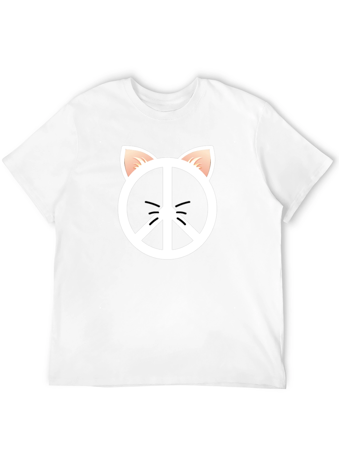 Peace Cat T-Shirt - Black