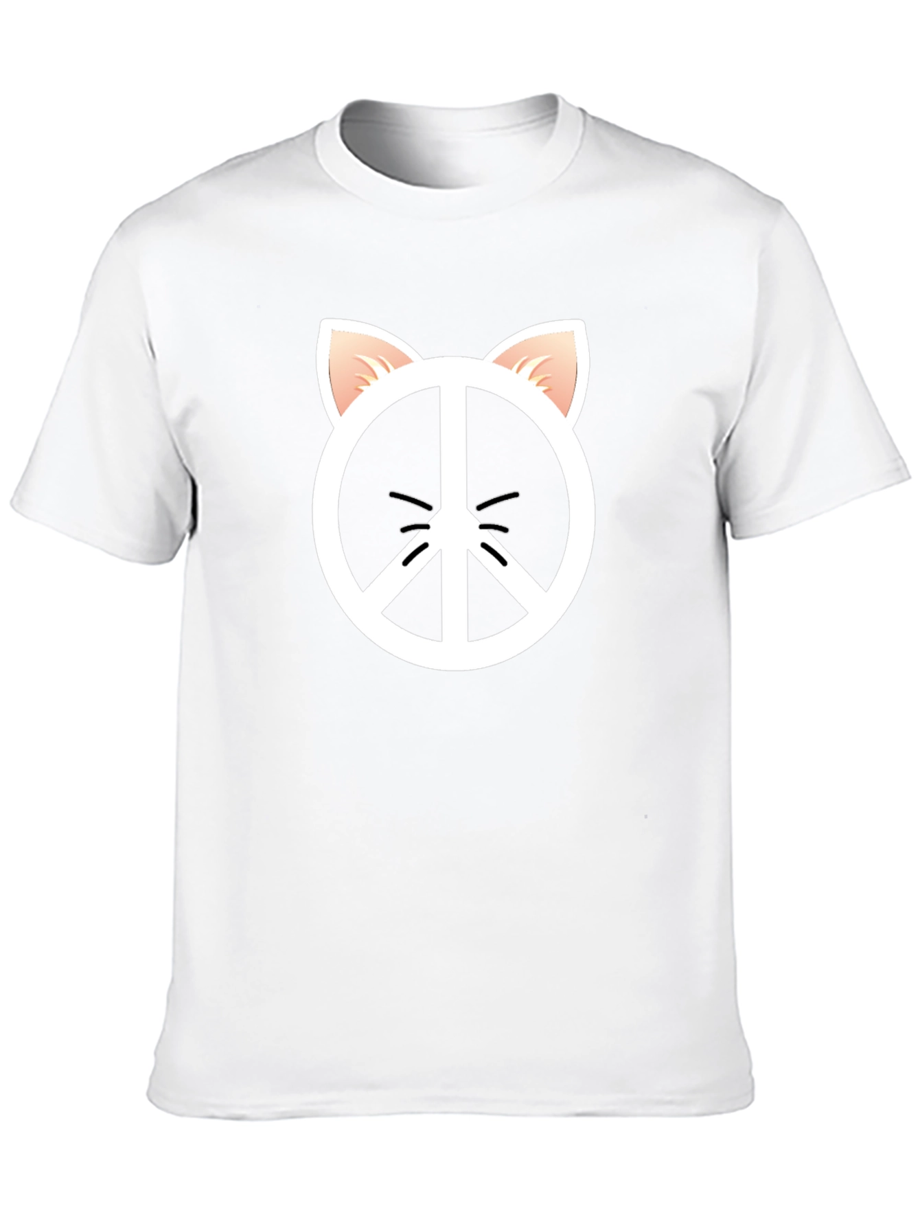 Peace Cat T-Shirt - Black