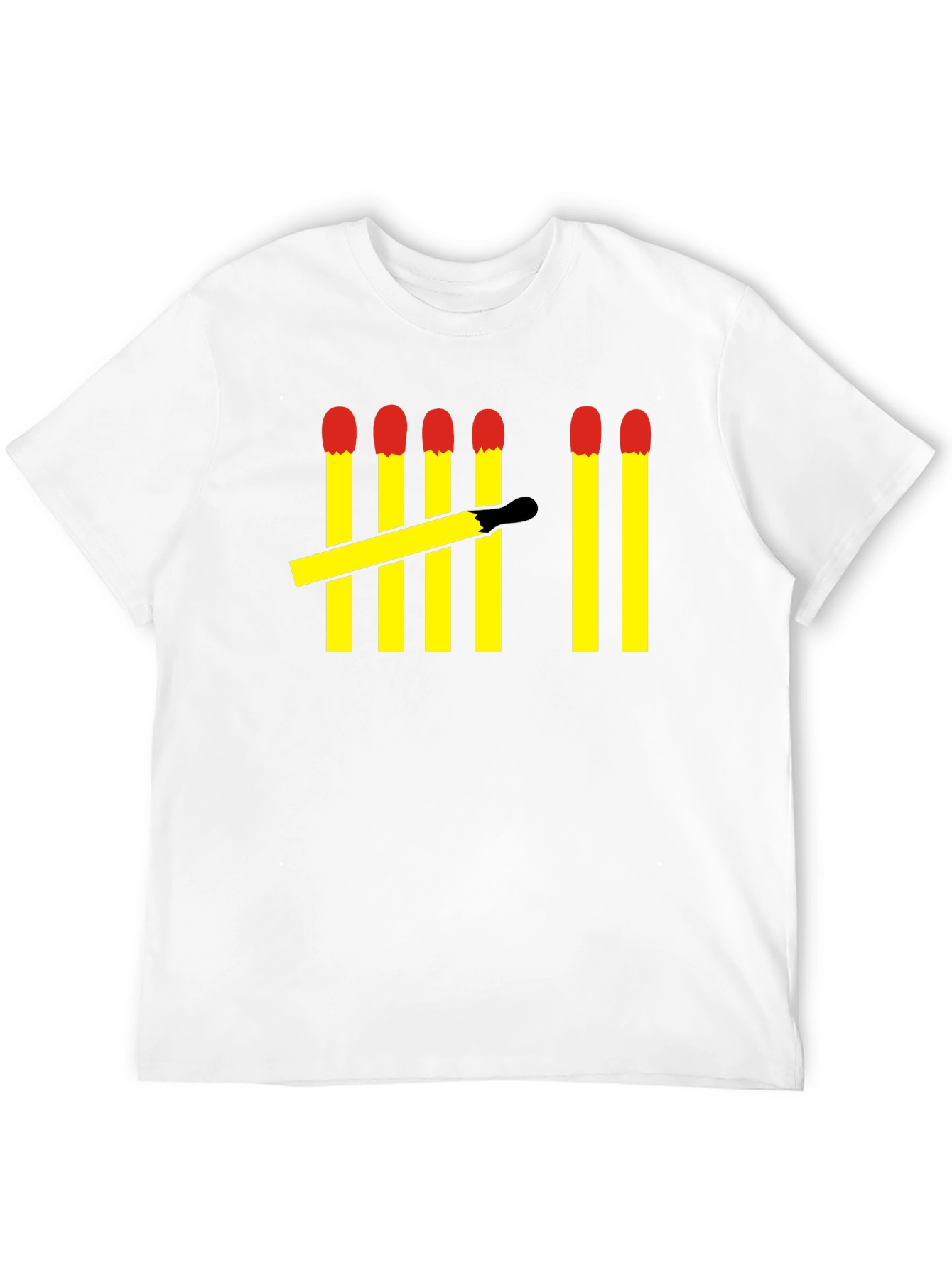 Matchstick Tally Mens Black T-Shirt