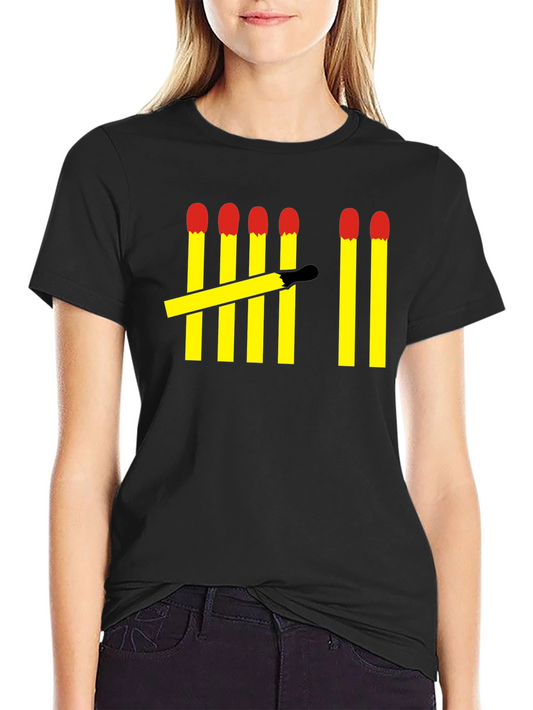 Matchstick Tally Mens Black T-Shirt