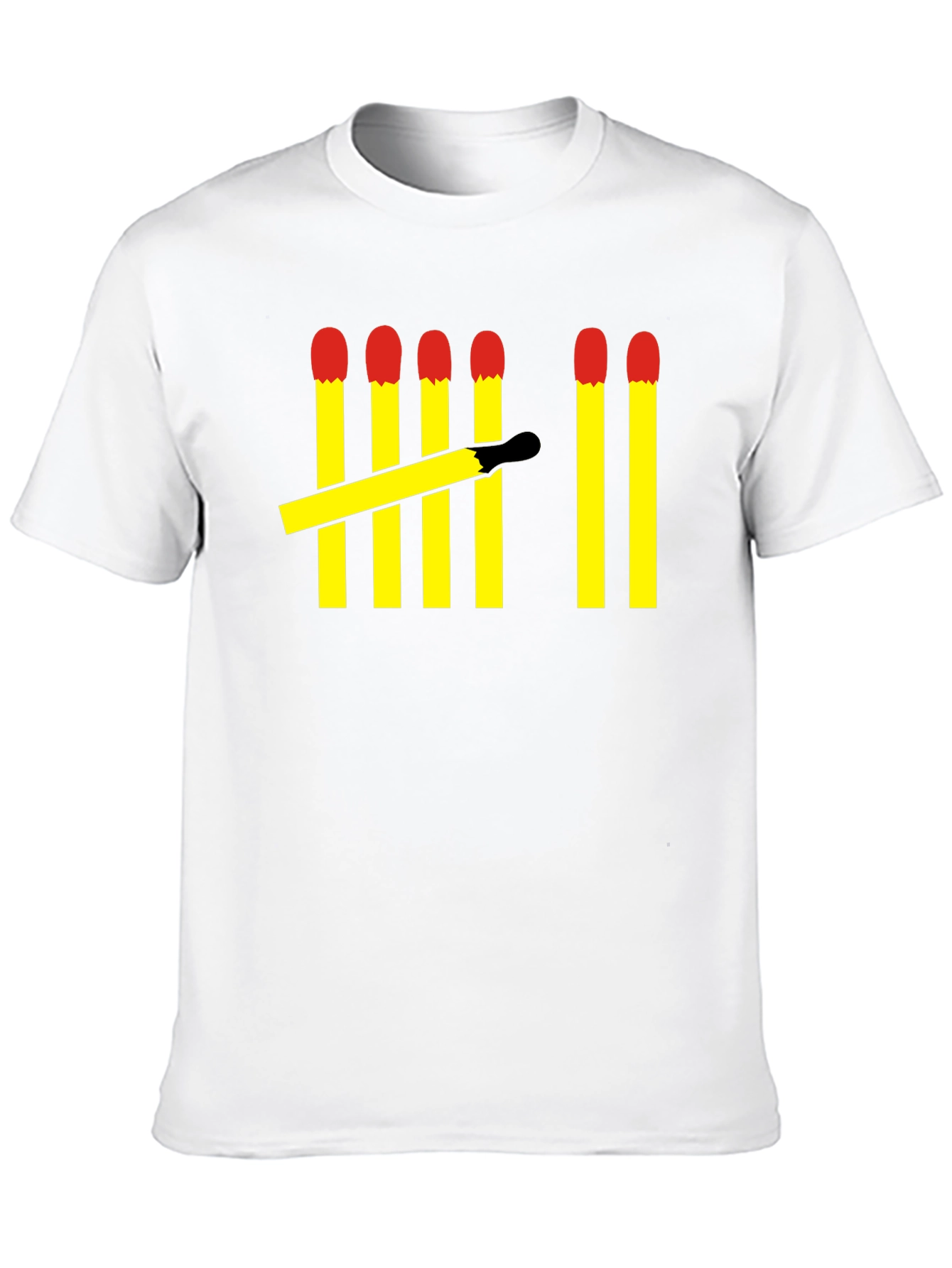 Matchstick Tally Mens Black T-Shirt