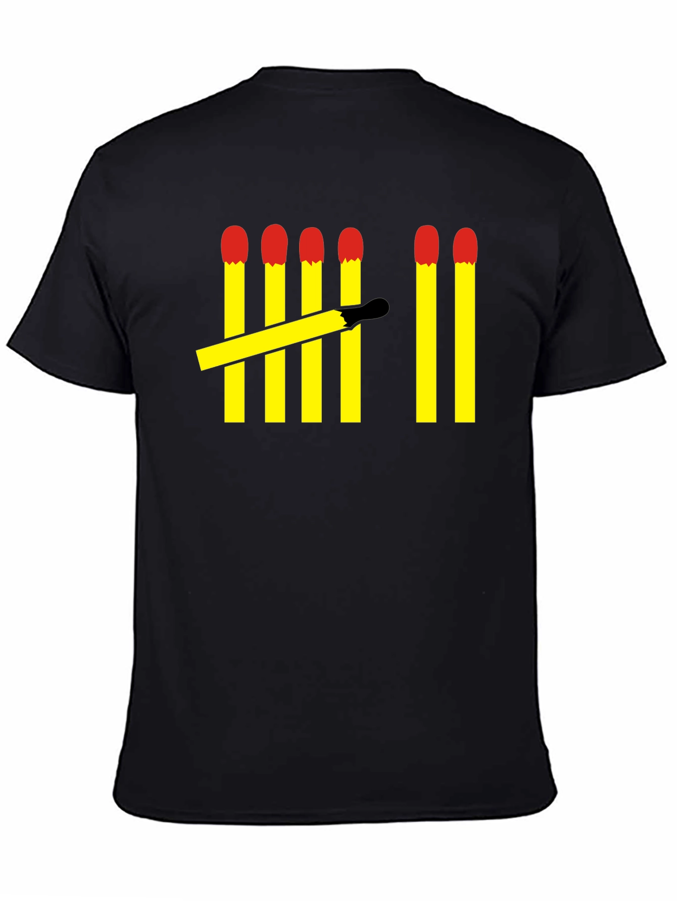 Matchstick Tally Mens Black T-Shirt