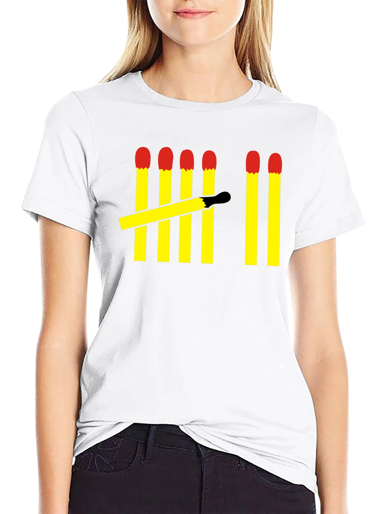 Matchstick Tally Mens Black T-Shirt