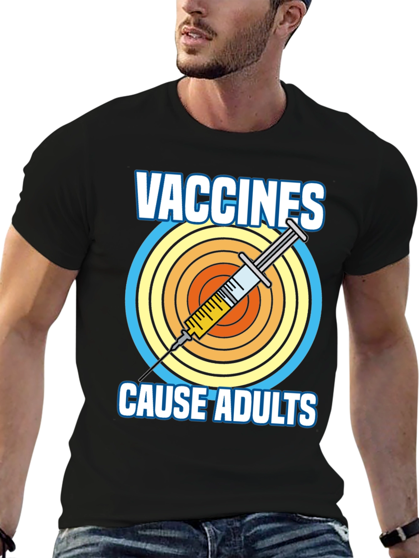 Vaccines Cause Adults Graphic Tee