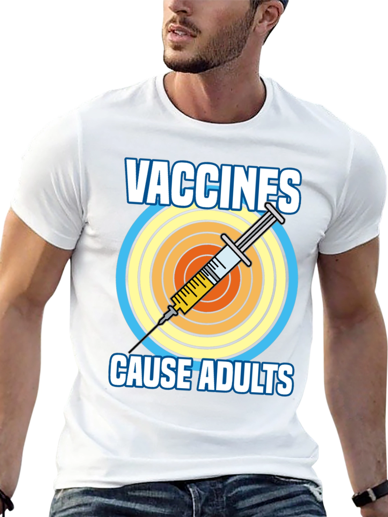 Vaccines Cause Adults Graphic Tee