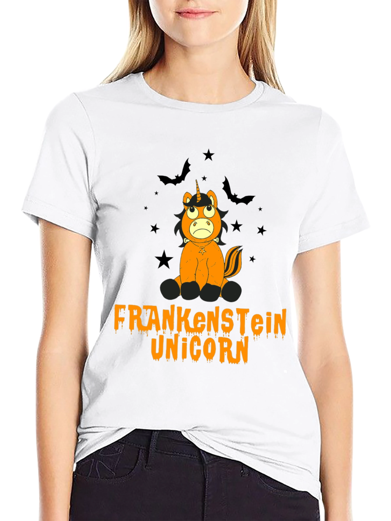 Frankenstein Unicorn Halloween Graphic Tee