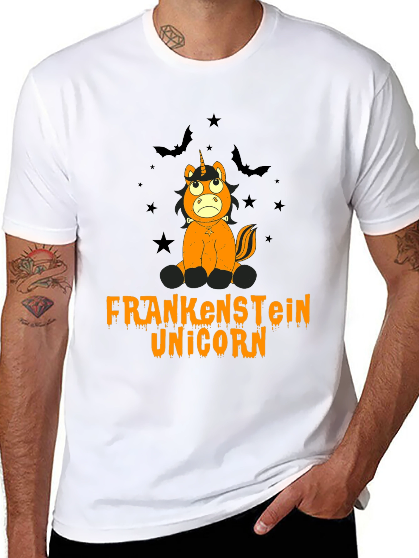 Frankenstein Unicorn Halloween Graphic Tee