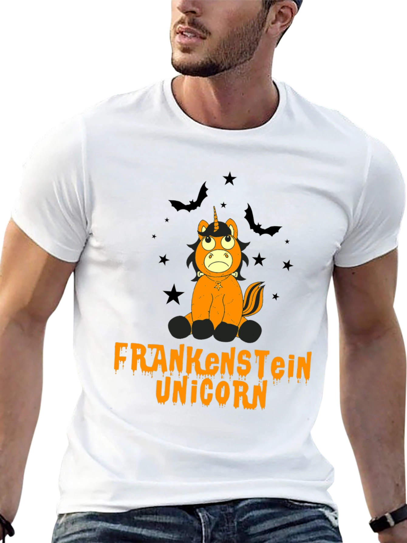Frankenstein Unicorn Halloween Graphic Tee