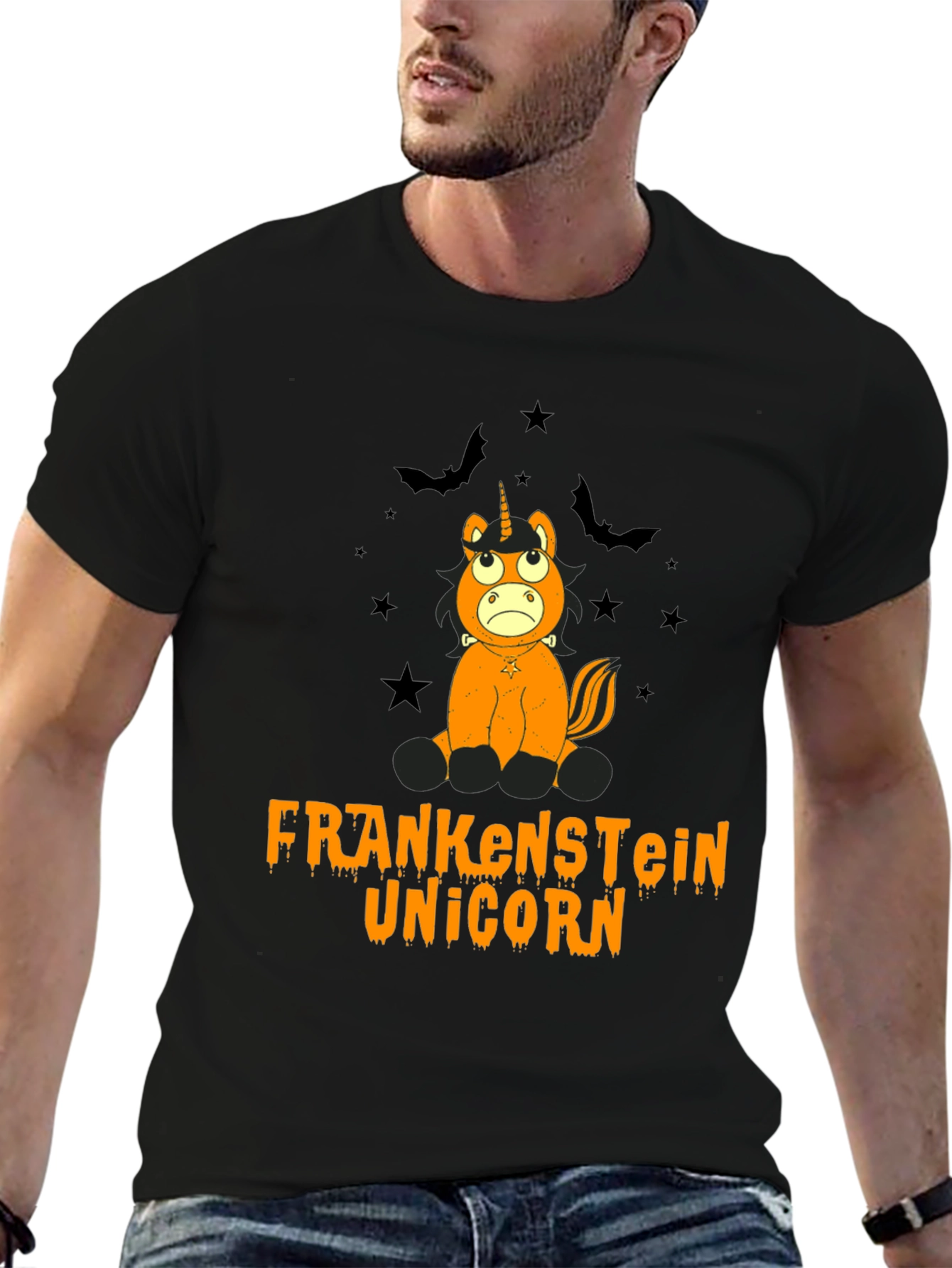 Frankenstein Unicorn Halloween Graphic Tee