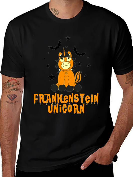 Frankenstein Unicorn Halloween Graphic Tee