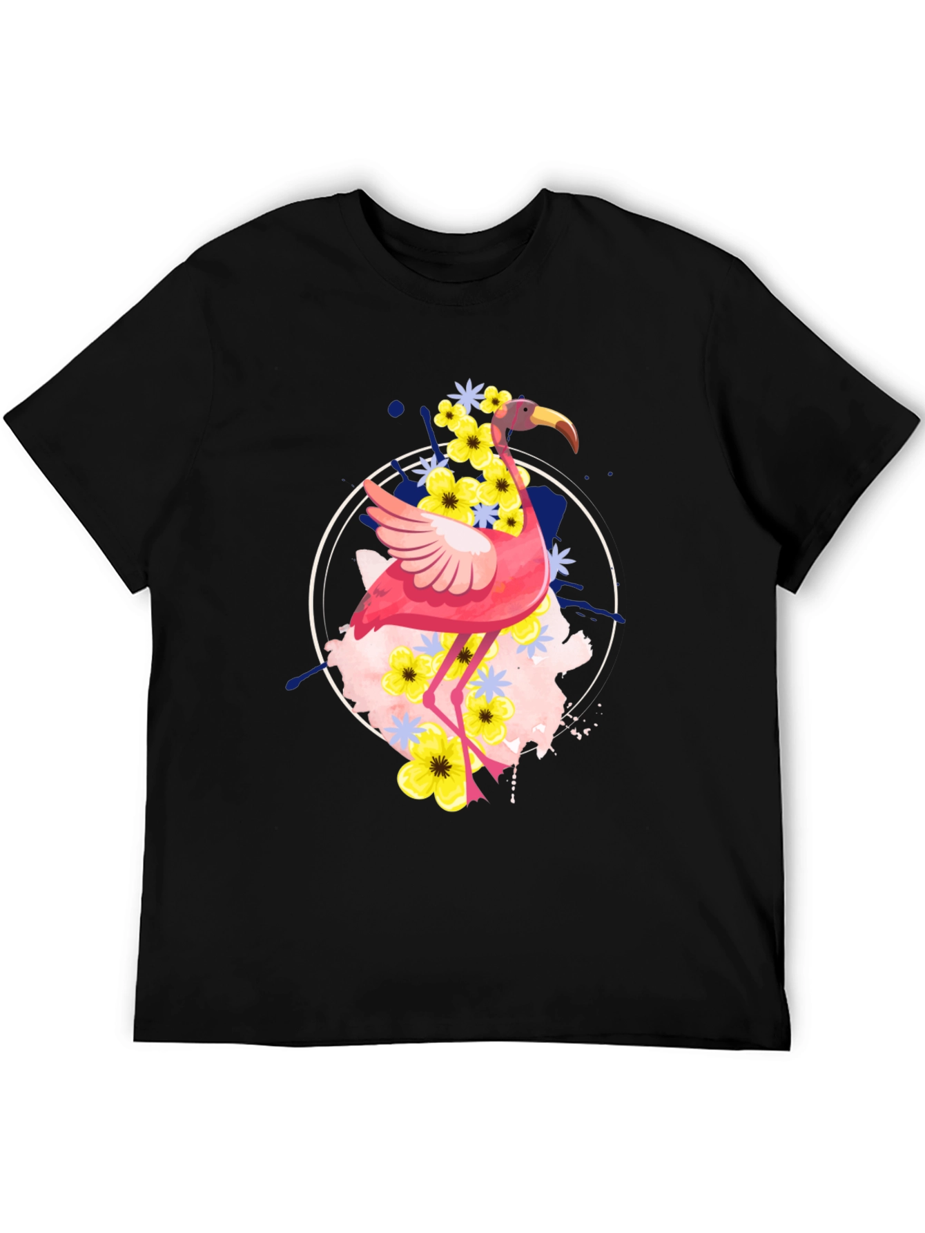 Flamingo Floral Graphic Tee - Unique Design