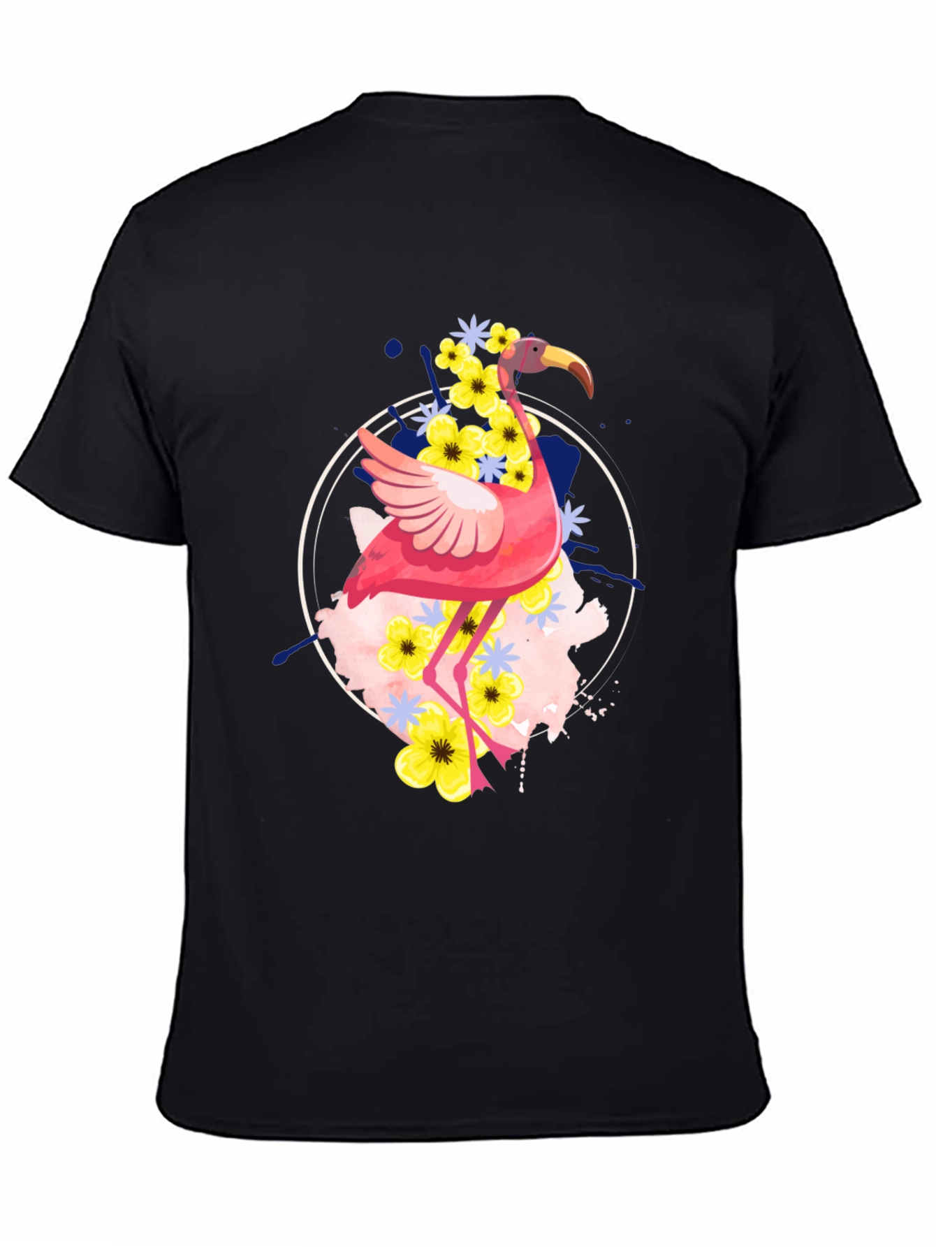 Flamingo Floral Graphic Tee - Unique Design