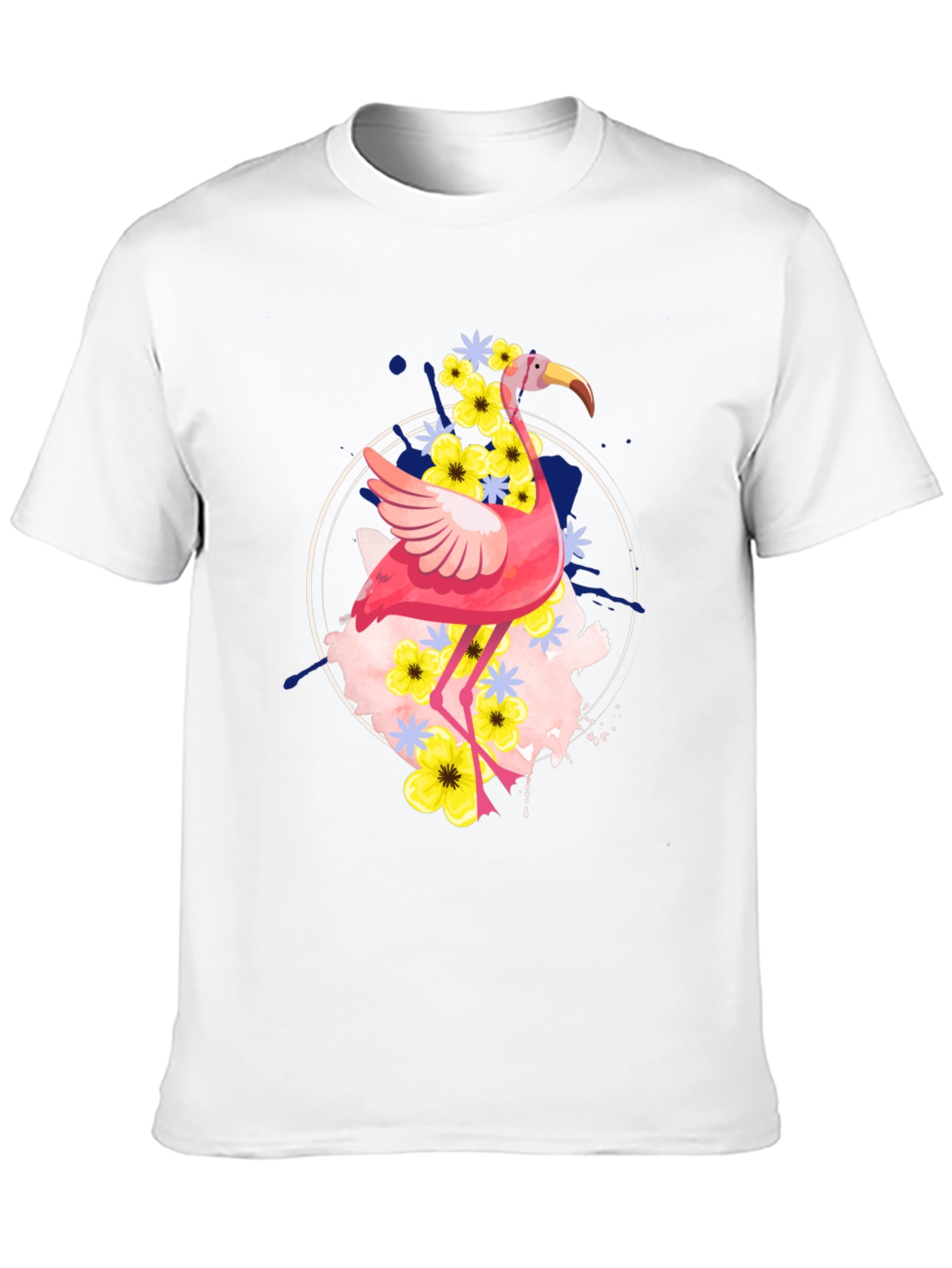 Flamingo Floral Graphic Tee - Unique Design